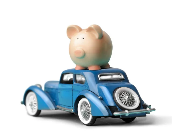 Vintage Car Model Piggy Bank Top — Stock Photo, Image