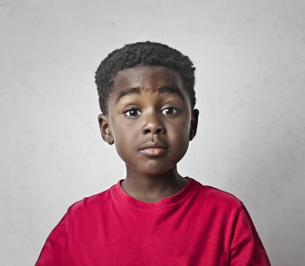 Portrait Beautiful Black Child — Photo