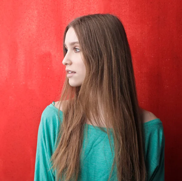 Retrato Uma Jovem Mulher Bonita — Fotografia de Stock