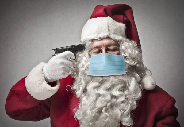Santa Claus Maskou Spáchal Sebevraždu — Stock fotografie