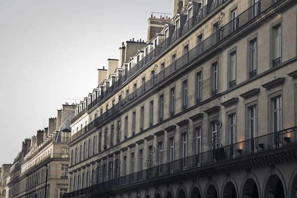 Reeks Gebouwen Rue Rivoli Parijs — Stockfoto