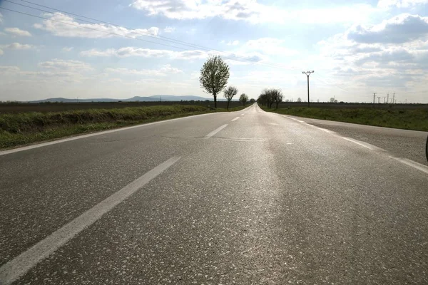 Einsame Straße Auf Dem Land — Stockfoto