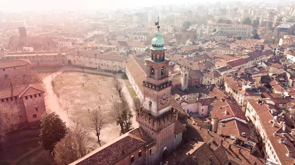 Aerial View Vigevano Italy — 스톡 사진