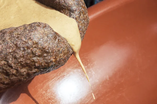 argan yağı yapmak için argan fındık yapıştırın.