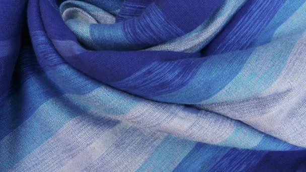 手织摩洛哥传统床上用品 用仙人掌丝和羊毛制成 深蓝色 摘要面料背景 — 图库视频影像