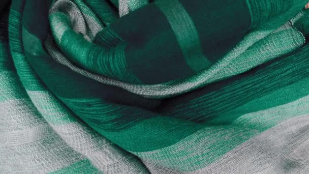 Hand Loomed Traditional Moroccan Bedcover Throw Cactus Silk Wool Shades — Stock Video