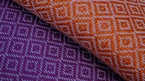 Tissu Traditionnel Marocain Coton Peut Être Utilisé Comme Couvre Lit — Video
