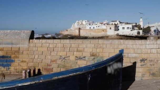 Άποψη Της Medina Παλιά Πόλη Της Essaouira Μαρόκο Τουριστικός Προορισμός — Αρχείο Βίντεο