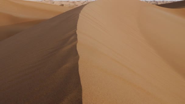 Pouštní Písečné Duny Sahara Mhamid Erg Chigaga Maroko Přírodní Pozadí — Stock video