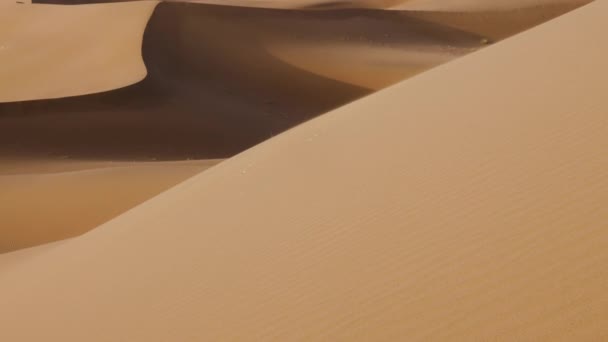 Sahara Desert Sand Dunes Landscapes Mhamid Erg Chigaga Morocco Nature — Stockvideo