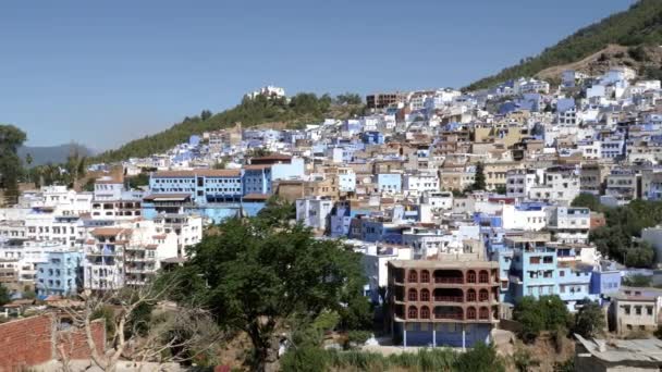 View Medina Chefchaouen Morocco Famous Touristic Travel Destination Because Its — Wideo stockowe