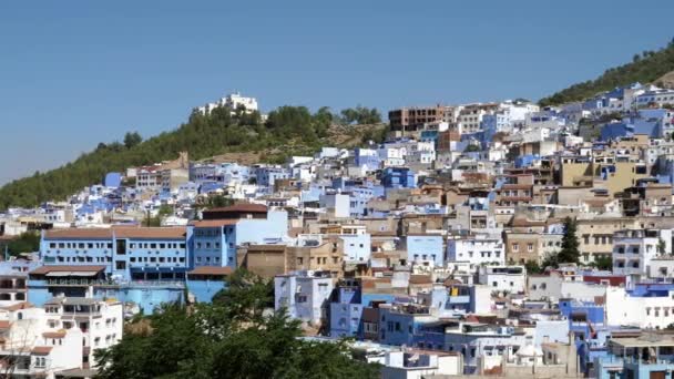 View Medina Chefchaouen Morocco Famous Touristic Travel Destination Because Its — Wideo stockowe