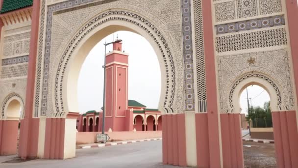Der Eingang Das Stadttor Bab Tor Tür Die Ins Südmarokkanische — Stockvideo