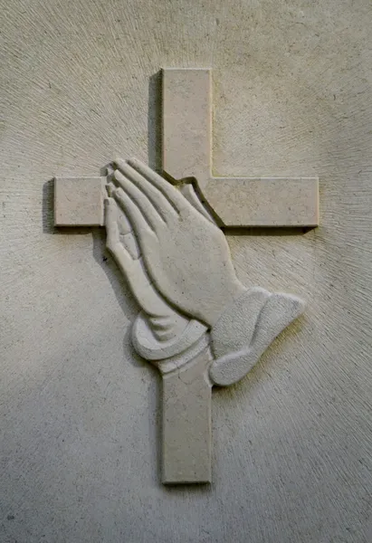 Crucifix And Jesus' Hands — Stock Photo, Image