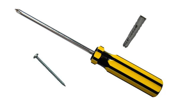 Screwdriver and Screw — Stock Photo, Image