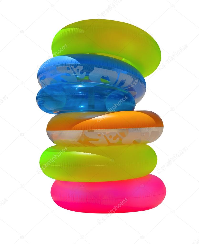 Isolated Swimming Inflatable Tubes