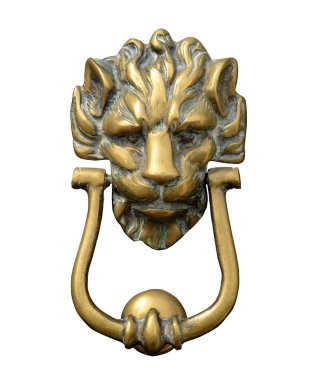süslü aslan kapı tokmağı
