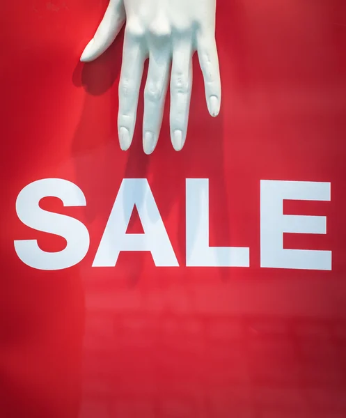 Etalagepop verkoop teken — Stockfoto