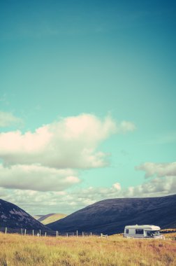 kamyonet ve karavan veya karavan tatil