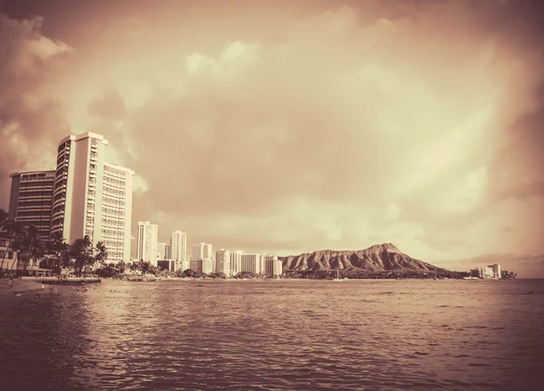 Jahrgangsfoto vom hawaiianischen Strand — Stockfoto