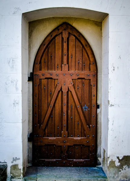 Ρουστίκ παρεκκλήσι πόρτα — Φωτογραφία Αρχείου