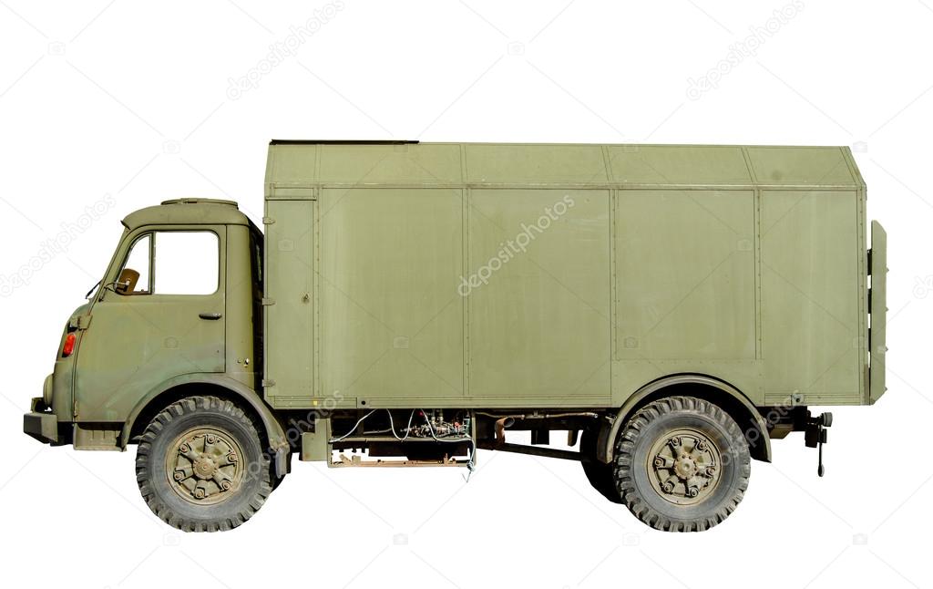 Isolated Vintage Army Truck