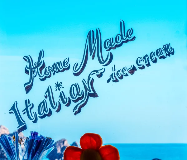 Home Made Ice Cream Sign — Stock Photo, Image