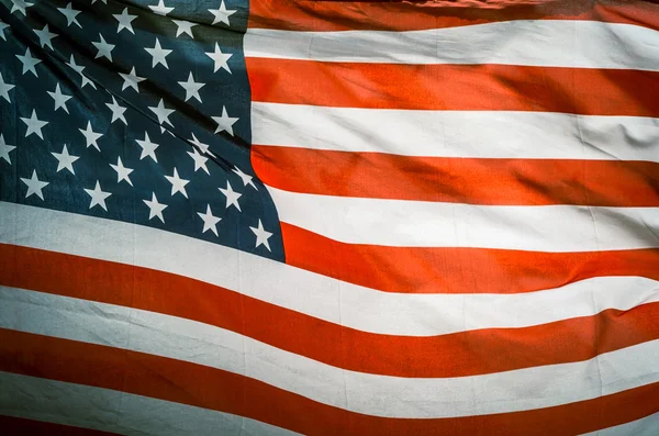 Retro Vintage USA Flag In Wind — Stock Photo, Image