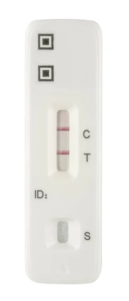 Rapid Lateral Flow Covid Test Strip Showing Positive Result — Stock Photo, Image