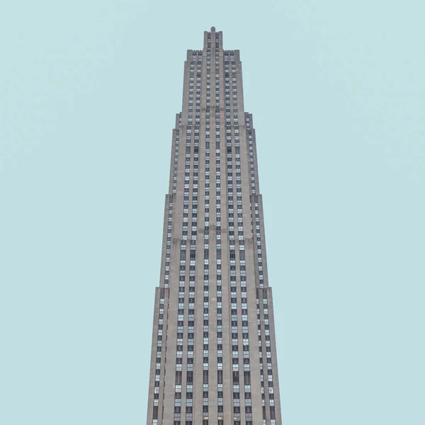 Foto Minimalis Dari Single Skyscraper City Copy Space — Stok Foto