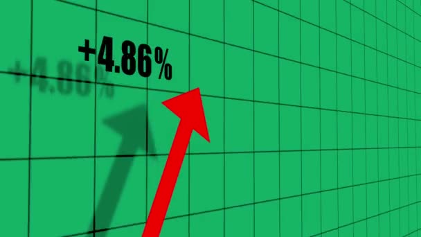 Looping Animation Chart Showing Perpetual Growth Stock Copy Space — Stock videók