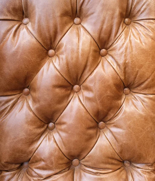 Abstract Background Texture Luxury Tan Leather Upholstery Retro Armchair — ストック写真