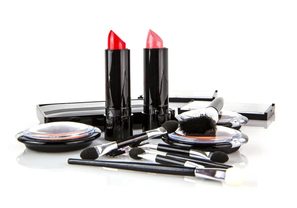 Lipstick and cosmetics, on a white background — Stock Photo, Image