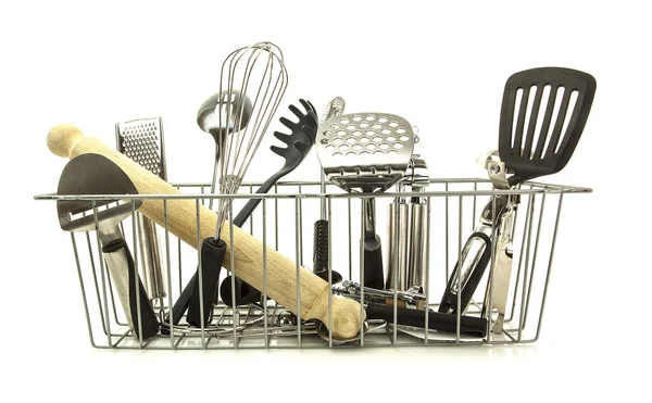 Kitchen utensils on a white background — Stock Photo, Image