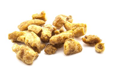  beyaz zemin üzerinde domuz pastırma