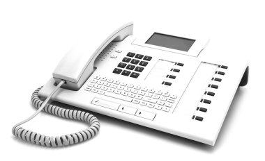 beyaz zemin üzerine beyaz telefon