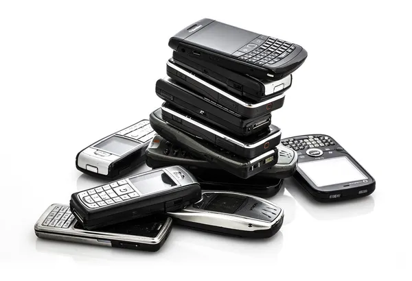 Oude moblie telefoons — Stockfoto