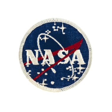 Beyaz Arka Planda Nasa Görev Rozeti