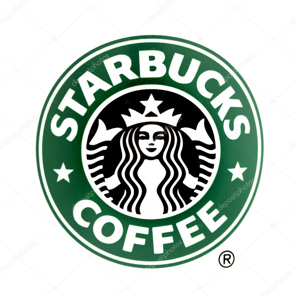 SWINDON, UK - JUNE 8, 2014: Starbucks logo on a White Background, Starbucks is the largest coffeehouse company in the world