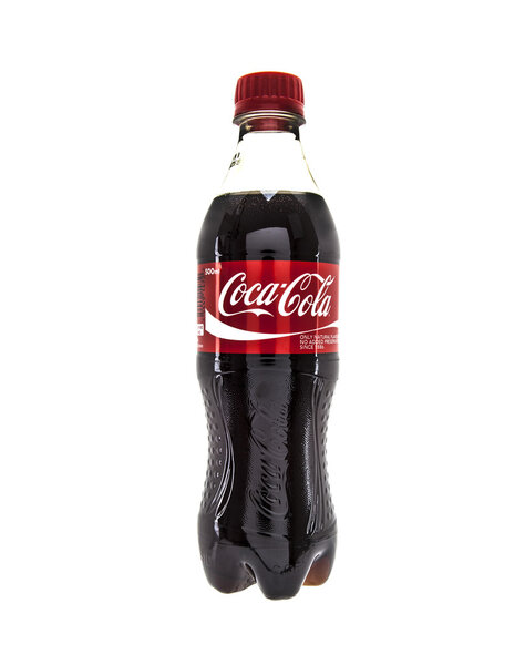 Coca-Cola Bottle on White Background