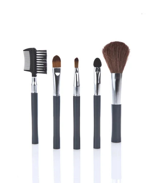 Set of makeup brushes on white background — Stock Photo, Image