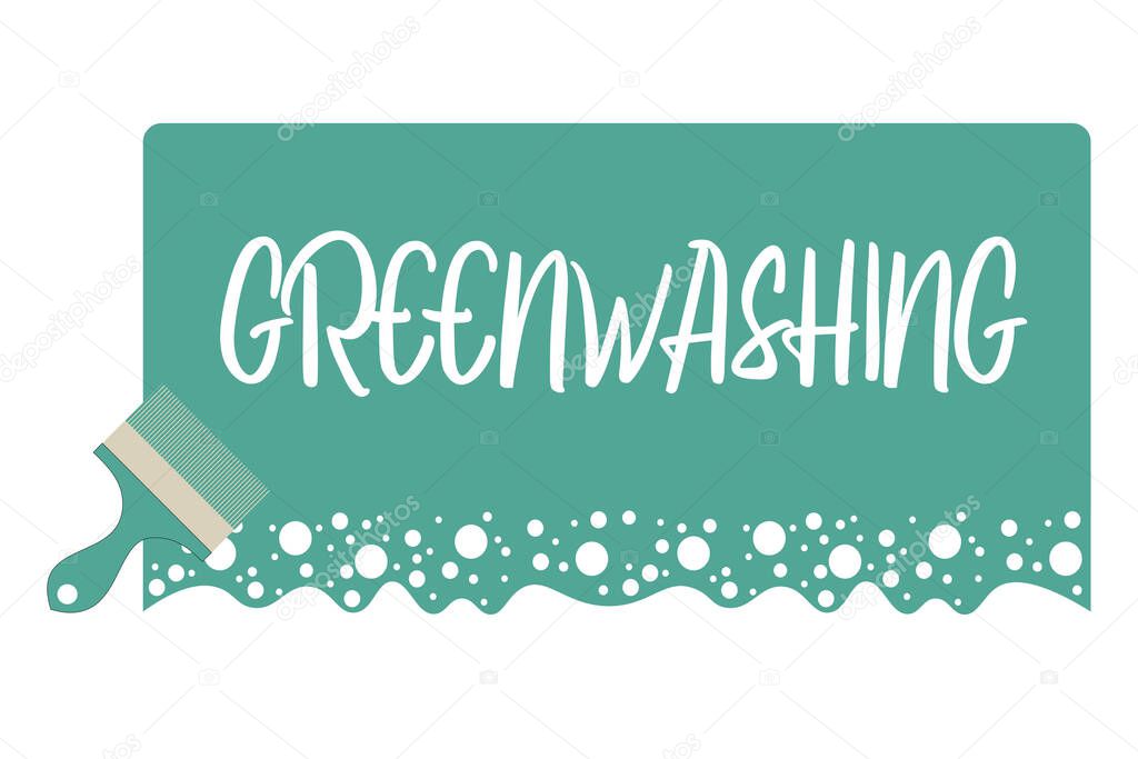 Greenwashing consept vector illustration on a white background