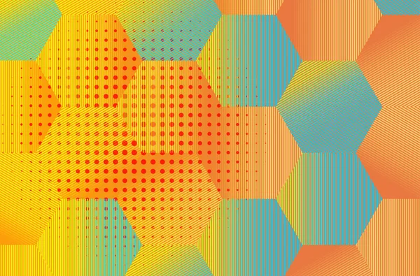 Abstract Yellow Blue Orange Geometric Background Vector Minimal Illustration Bright — Stock Vector