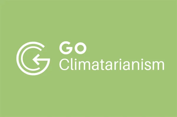 Přejít Climatarianism Poselství Vektorové Ilustrace Zastavit Globální Oteplování Změnou Stravovacích — Stockový vektor