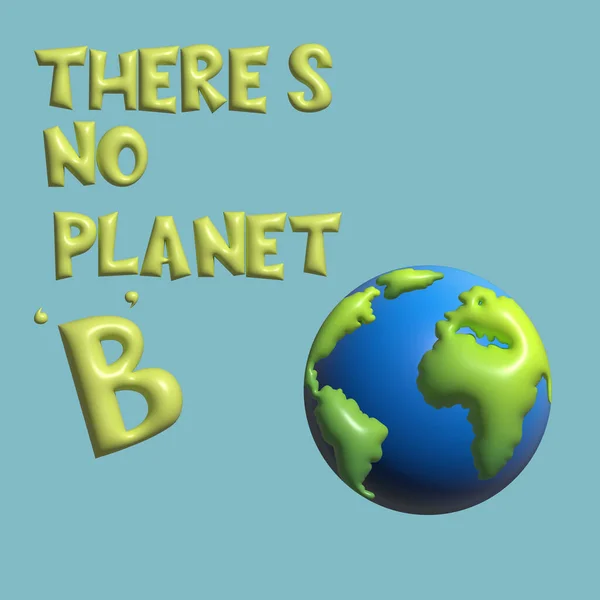 Ökológiai Koncepció Nincs Bolygó Render — Stock Fotó