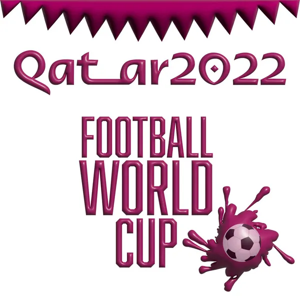 Qatar 2022 Futebol Copa Mundo Ilustração — Fotografia de Stock