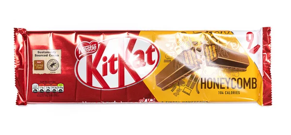 Swindon Kasım 2021 Bal Peteği Paketi Kit Kat Nestle Tarafından — Stok fotoğraf