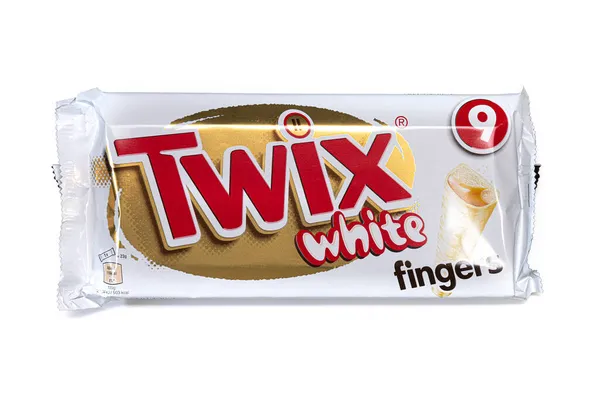 Swindon November 2021 Verpakking Van Twix White Fingers Chocolate Bar — Stockfoto