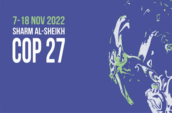 Cop Sharm Sheikh Egypt Listopadu 2022 Ilustrace Mezinárodního Klimatického Summitu — Stockový vektor