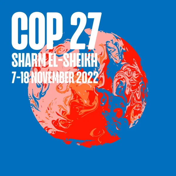 Cop Sharm Sheikh Egypte November 2022 Internationale Klimaattop Vector Illustratie — Stockvector